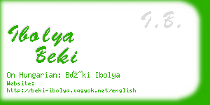 ibolya beki business card